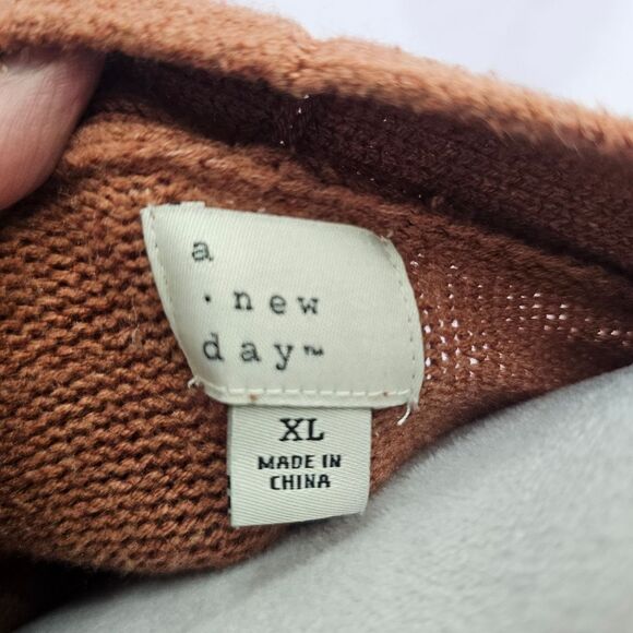a new day Burnt Orange Rust Open Front Cardigan Size XL - Picture 6 of 8